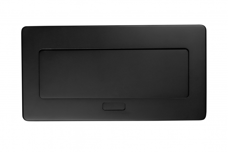 MULTISOFT nábytková zásuvka 2x Zásuvka s uzemnením, USB A+C, RJ45, HDMI, Napájací kábel s konektorom, Čierna