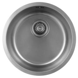 Pure.Sink Rondo RVS Kruhový drez na rovnú montáž, podmontáž a nadstavbu 38 cm PRN38-02