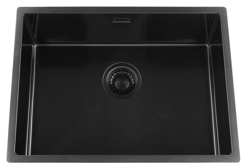 Pure.Sink Luxion PVD Čierny drez 55x40 cm podstavný, zapustený a nadstavbový PLX5540-63