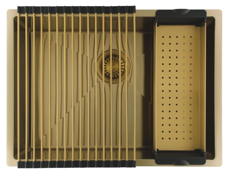 Pure.Sink Luxion Zlatý drez 55x40 cm podstavný, zapustený a nadstavbový PLX5540-60