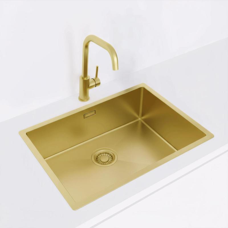 Pure.Sink Luxion Zlatý drez 55x40 cm podstavný, zapustený a nadstavbový PLX5540-60