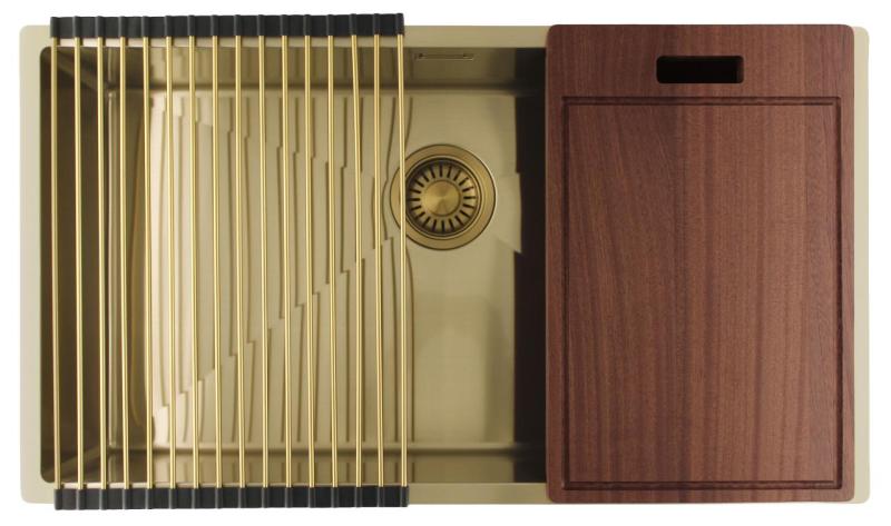 Pure.Sink Luxion Veľký zlatý drez 74x40 cm podstavný, zapustený a nadstavbový PLX7440-60