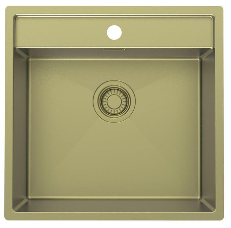 Pure.Sink Luxion Zlatý drez 51x50 cm Tapwing s otvorom pre batériu PLX5150T-60