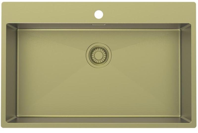 Pure.Sink Luxion Veľký zlatý drez 78x50 cm Tapwing s otvorom na batériu PLX7850T-60