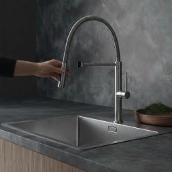 Pure.Sink Luxion Masívny nerezový kuchynský kohútik profi s flexibilným výtokom a 2 typmi prúdu PLXFLEX-02