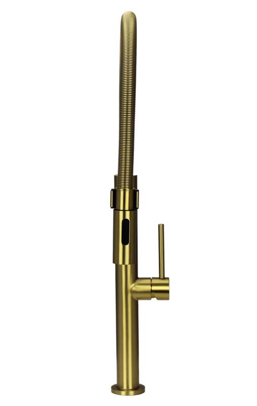 Pure.Sink Luxion Zlatý kuchynský batériový kohútik profi s flexibilným výtokom a 2 typmi prúdu PLXFLEX-60