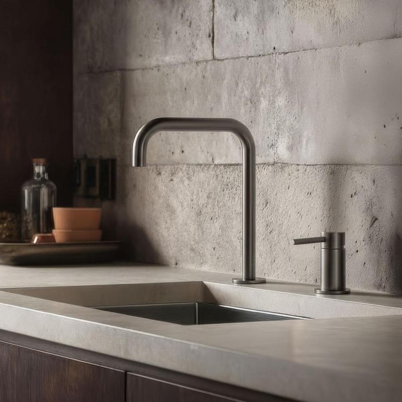 Pure.Sink Luxion 2-otvorový kuchynský batériový kohútik z gun metal s U výtokom PLX2HU-61