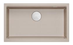 Quadri Newport II veľký a hlboký drez z granitu, nástavba a podstavba Beige drez 76x45cm s nerezovou zástrčkou 1208971760