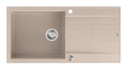 Quadri Luton pearl beige granitový nadstavbový drez s odkvapkávaním, otočný 100x50cm s nerezovou zátkou 1208971772