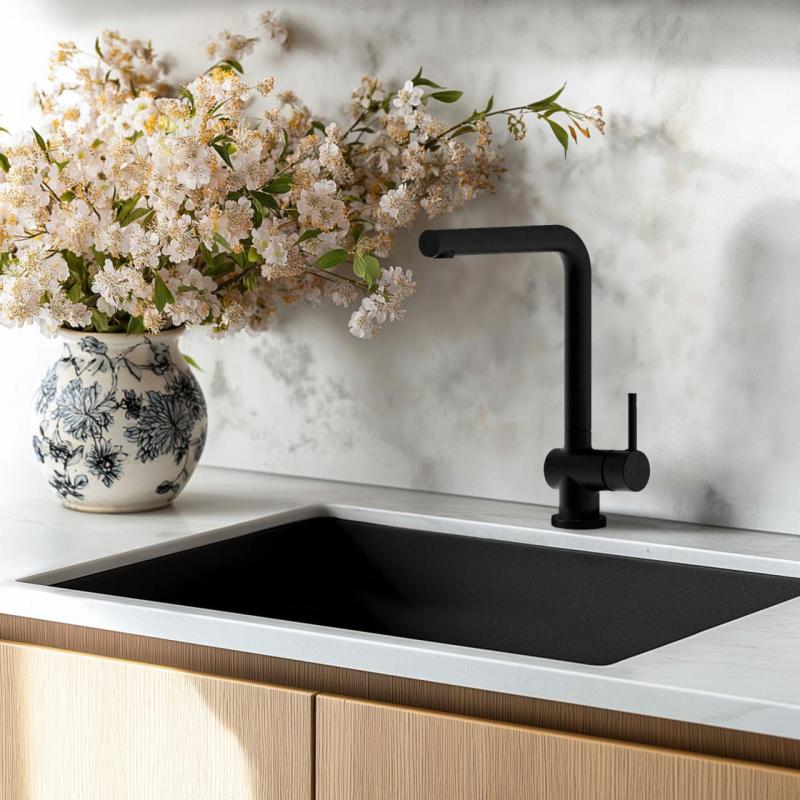 Ausmann Fibre čierny drez 50x40cm na podstavci, nástavba a plochá konštrukcia s automatickou nerezovou zátkou 1208971855