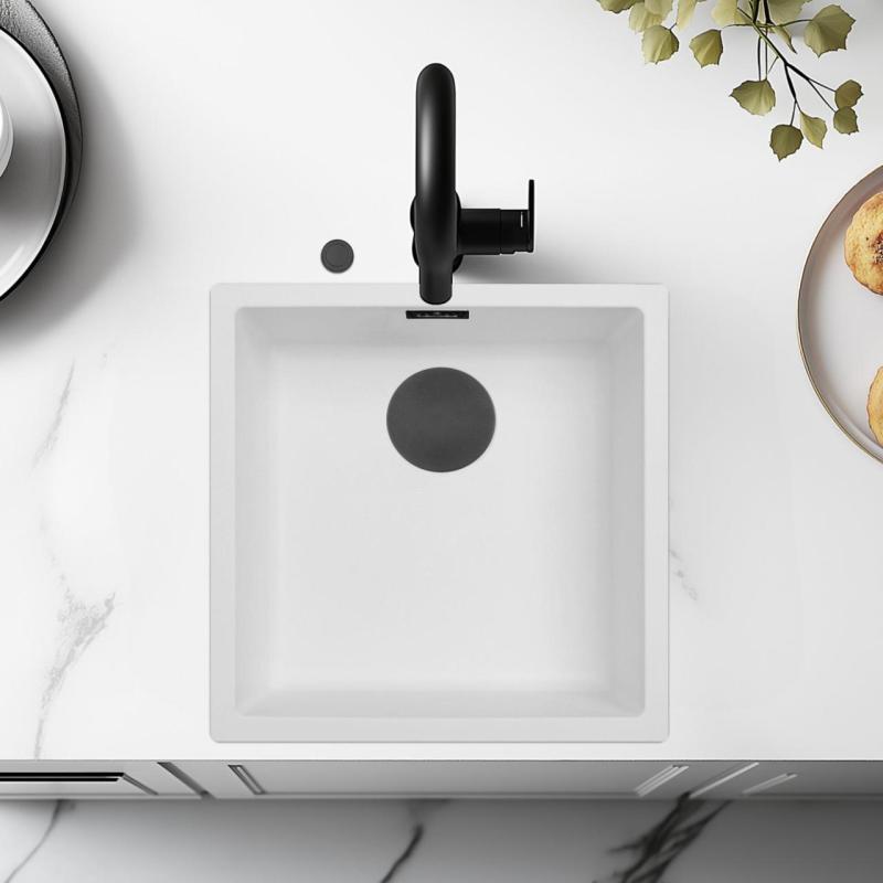 Ausmann Fiber biely drez 40x40cm na podstavec, na povrch a na rovný povrch s automatickým čiernym zátkou 1208971892