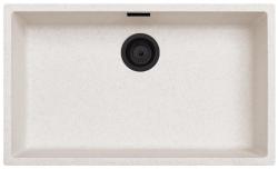 Ausmann Fibre piesková biela veľká umývadlo 70x40cm spodná montáž, horná montáž a rovná montáž s automatickým čiernym zátkou 1208971936