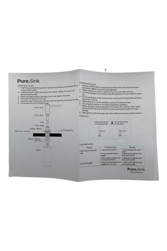 Pure.Sink Elite Steel Shine vstavaný Dispenzér na mydlo PVD meď, dopĺňaný zhora PS9010-62