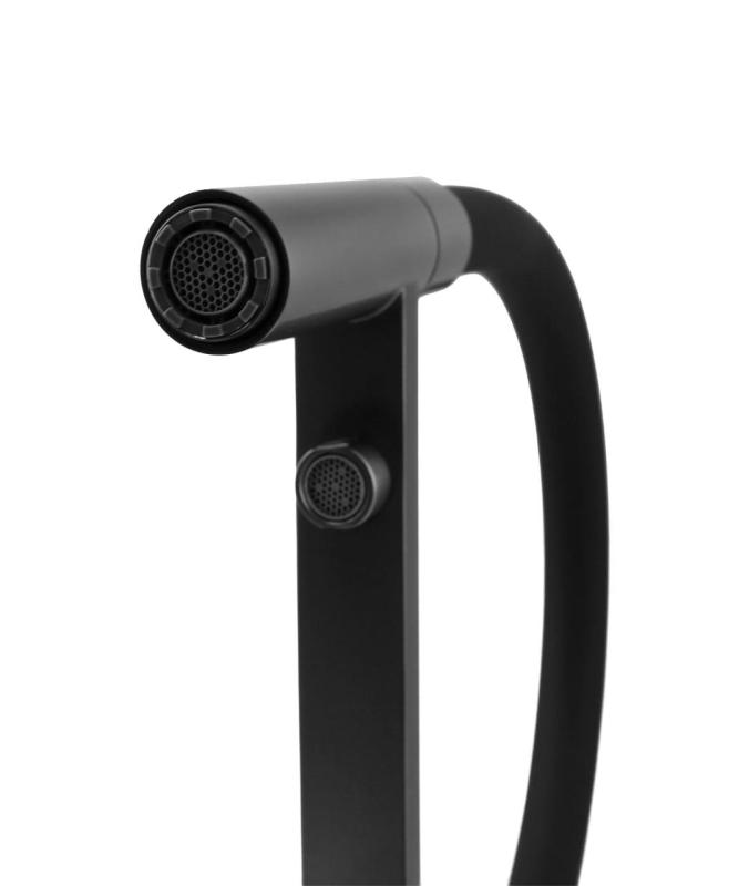 Pure.Sink Elite Steel Flex 3-cestný matne čierny kuchynský kohútik s flexibilným výtokom a filtrovanou vodou PS8110-10