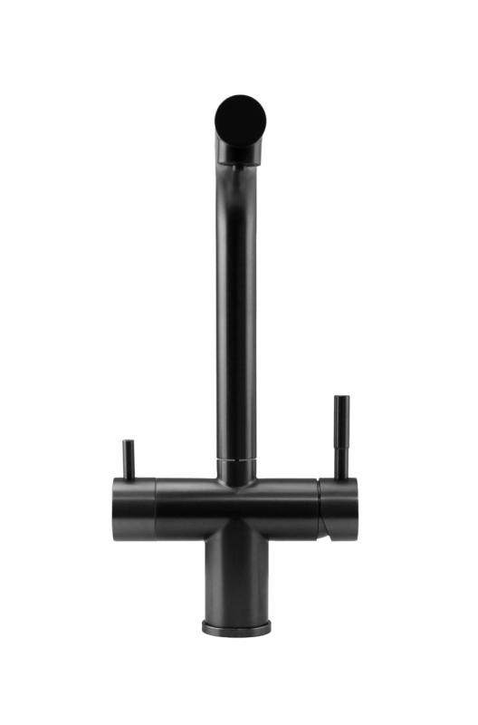 Pure.Sink Elite Steel Clear-S PVD gun metal 3-cestný Kuchynský kohútik s Vysúvacou výlevkou a Filtrujúcou vodou PS8120-61