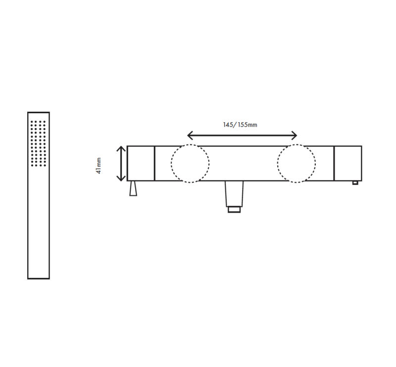 MURO TUA Sprchová batéria s termostatom a sprchovou súpravou, chróm M1.B1TH.CR