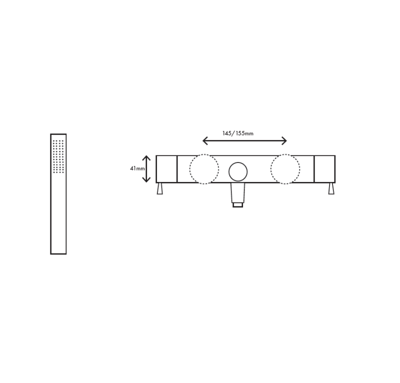 MURO TUA batéria s ručnou sprchou, chróm M1.B2.CR