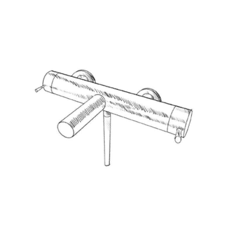 MURO TUA batéria s ručnou sprchou, chróm M1.B2.CR