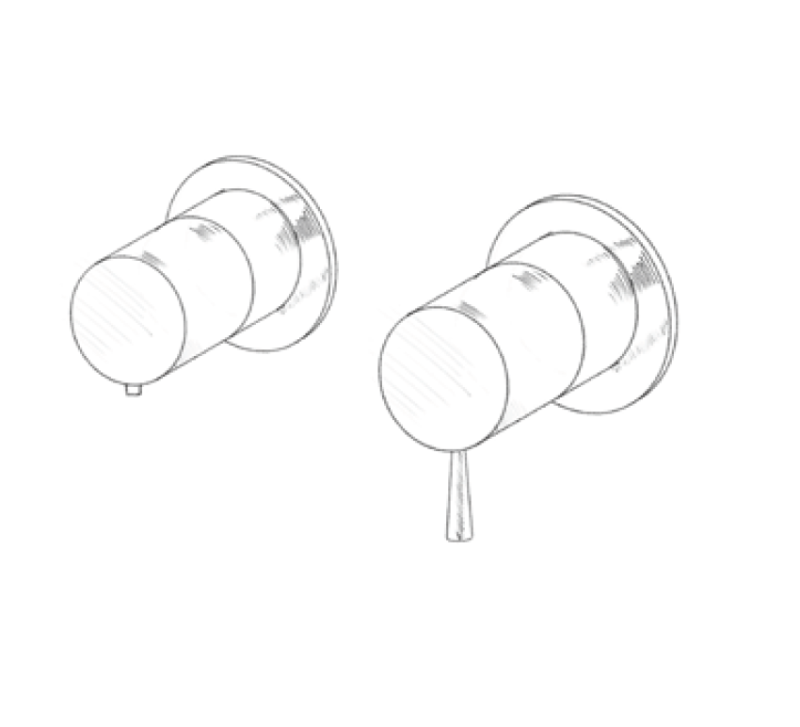MURO TUA Vstavaný termostatický sprchový kohút s 1 výstupom, chróm M1.B31T.R.CR