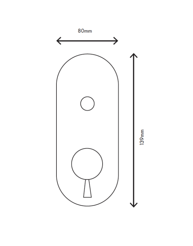 MURO TUA Nástenná batéria s prepínacím gombíkom, chróm M1.B32.S.CR