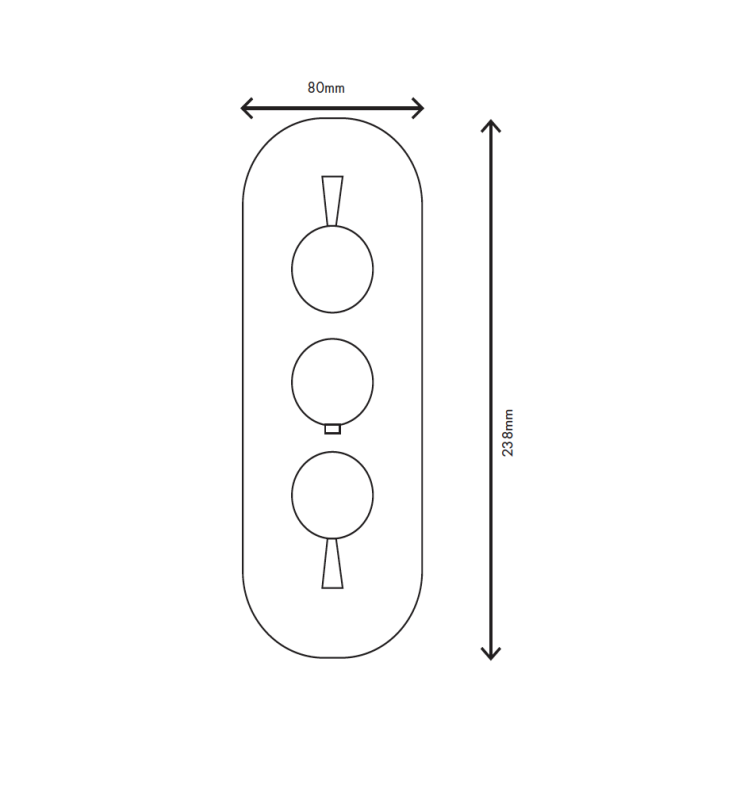 MURO TUA Nástenná batéria s 2 uzávermi, chróm M1.B34.S.CR