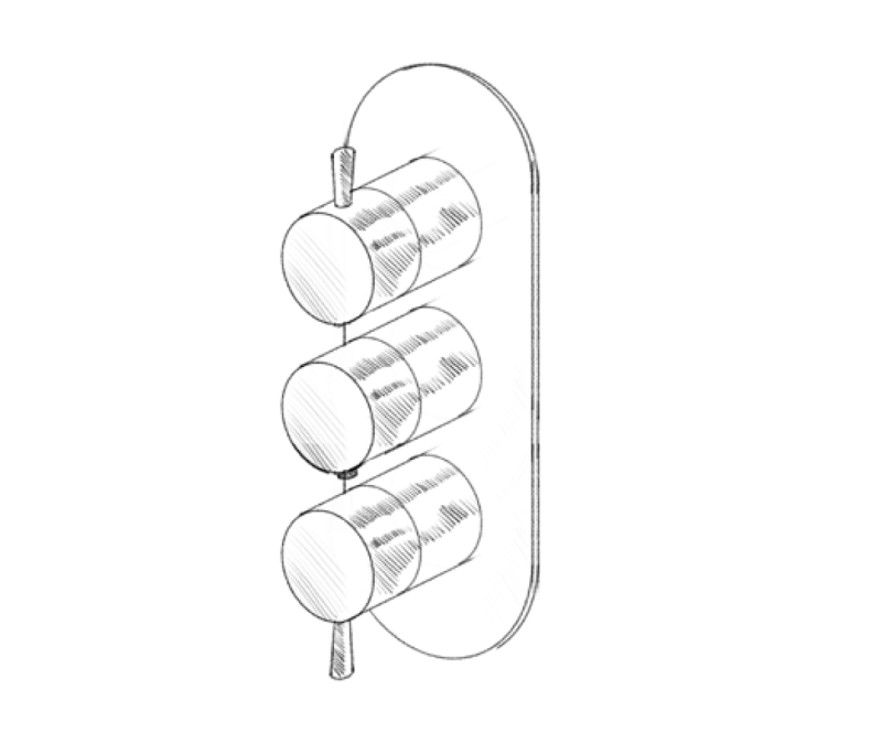 MURO TUA Nástenná batéria s 2 uzávermi, chróm M1.B34.S.CR