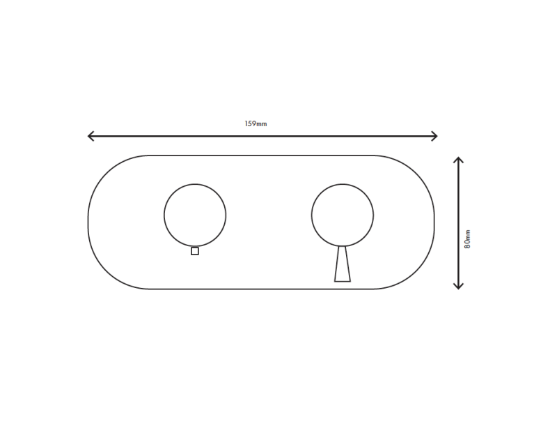 MURO TUA Vstavaný termostatický sprchový kohút s 1 výstupom, chróm M1.B31T.S.CR