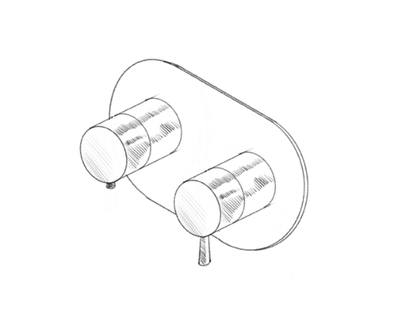 MURO TUA Vstavaný termostatický sprchový kohút s 1 výstupom, chróm M1.B31T.S.CR
