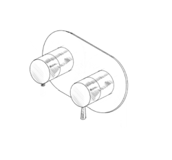 MURO TUA Vstavaný termostatický sprchový kohút s 3 výstupmi, chróm M1.B33T.S.CR