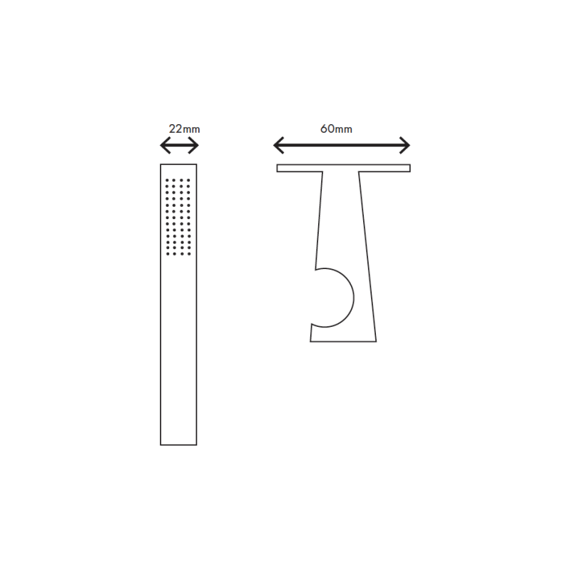 MURO TUA Sada ručných sprchových hlavíc Slim kompletná s nástenným pripojením, chróm M1.BA1.S.CR