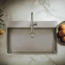 Pure.Sink Exclusivo Veľký nerezový drez 75 x 40 cm Tapwing s otvorom na batériu PEX7540T-02