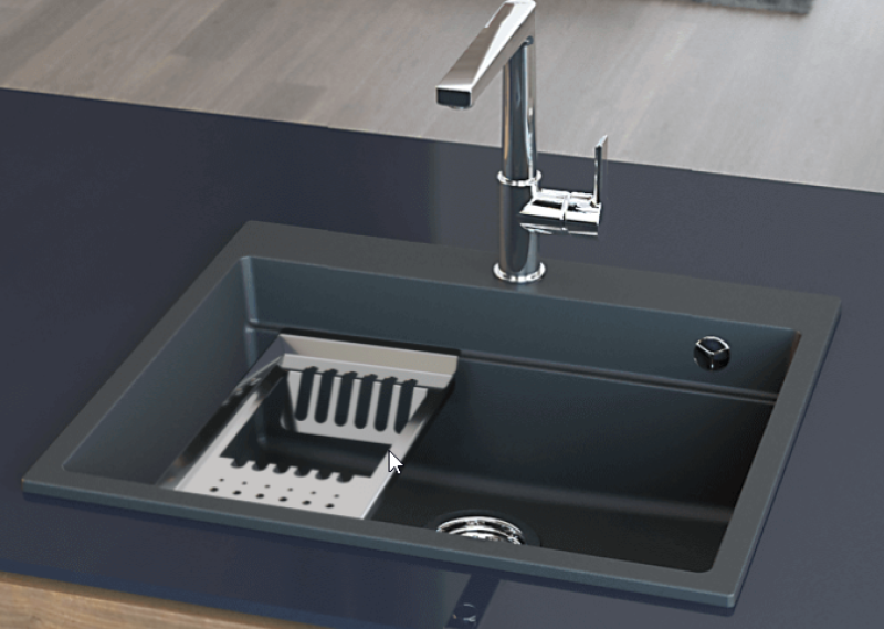 Massimo Príslušenstvo Podnos Čierny Matný 366x176x63mm