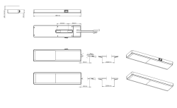 Indux Nivo Kuchynská zostava LED Set 3x3 W s centrálnym vypínačom Alu-look 1208972334