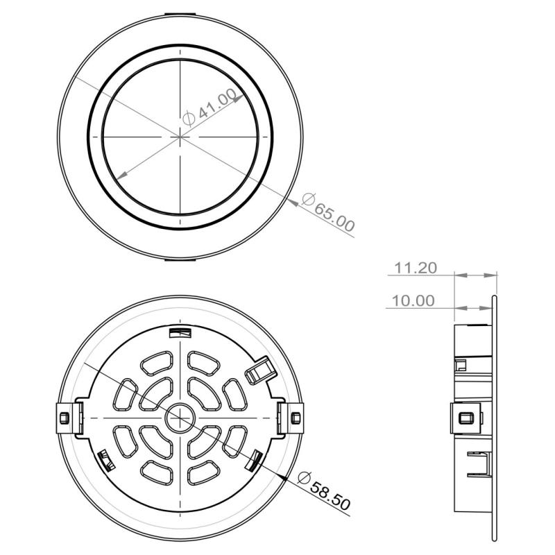 Indux Luma malá vstavaná kuchynská LED Spot Set 2 reflektory s LED ovládačom v nerezovom vyhotovení 1208972371