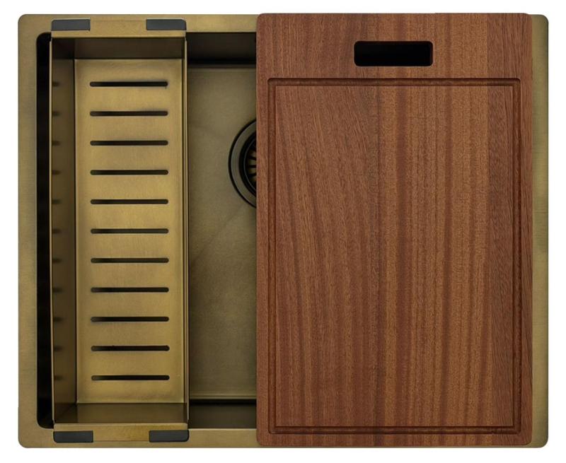 Pure.Sink Luxion PVD Antique Bronzová umývačka 50x40 cm podstavná, zapustená a nadstavbová s dnom PLX5040-64