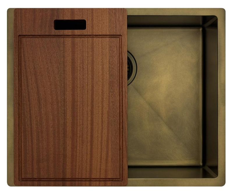 Pure.Sink Luxion PVD Antique Bronzová umývačka 50x40 cm podstavná, zapustená a nadstavbová s dnom PLX5040-64