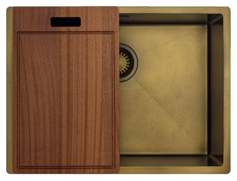 Pure.Sink Luxion PVD Antique Bronzový drez 55x40 cm podstavný, zapustený a nadstavbový  s dnom PLX5540-64