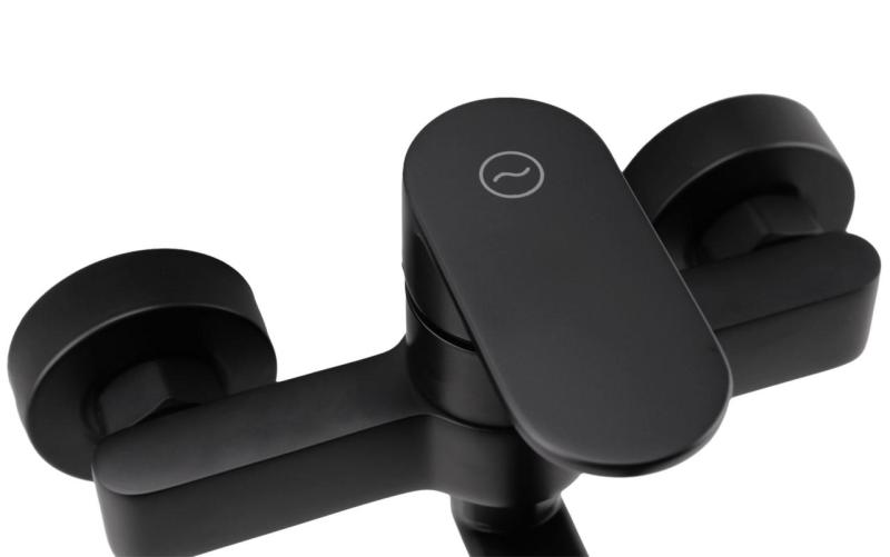 Aquanello Casa Jednopáková kuchynská batéria čierna s výtokom 25 cm BL-1425-CS