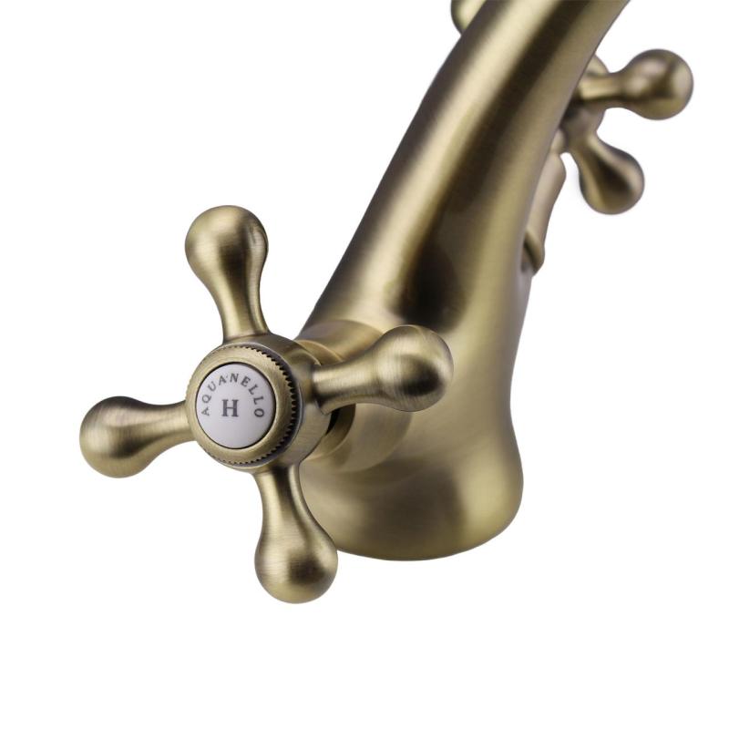 Aquanello Heritage Ascot Klasický nostalgický umývadlový batériový kohútik Bronz BN-4101-HA