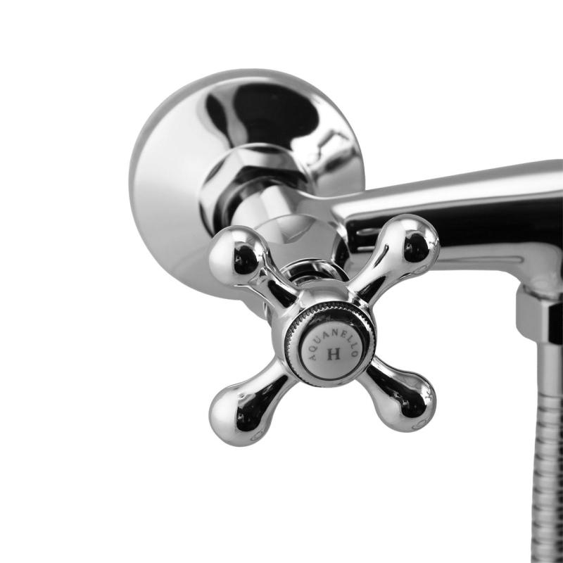 Aquanello Heritage Ascot Klasická sprchová batéria s hviezdicovými gombíkmi, chróm, vrátane ručnej sprchy CR-2002-HA