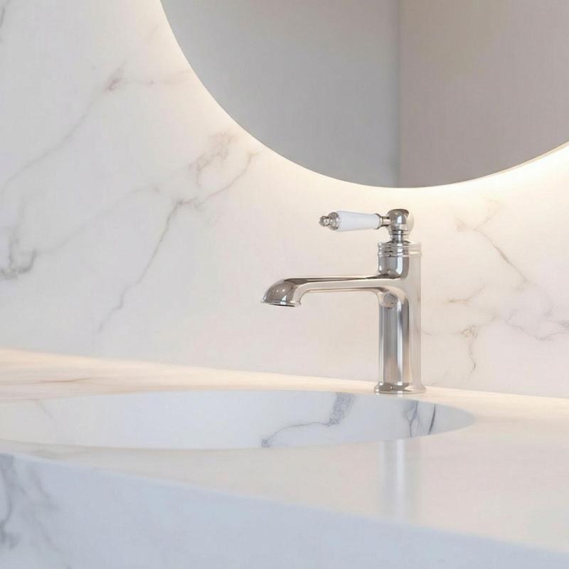 Aquanello Heritage Manor Klasická nostalgická batéria k umývadlu, chróm CR-1001-HM