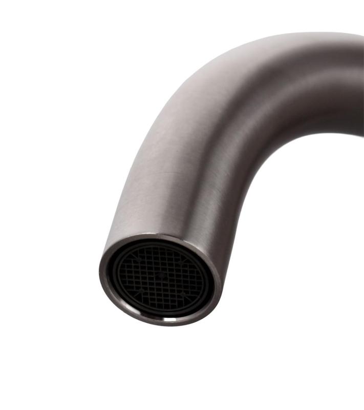 Aquanello Forma Masívna nerezová kuchynská batéria s jedným pákovým ovládačom a okrúhlym výtokom SS-1002-FM