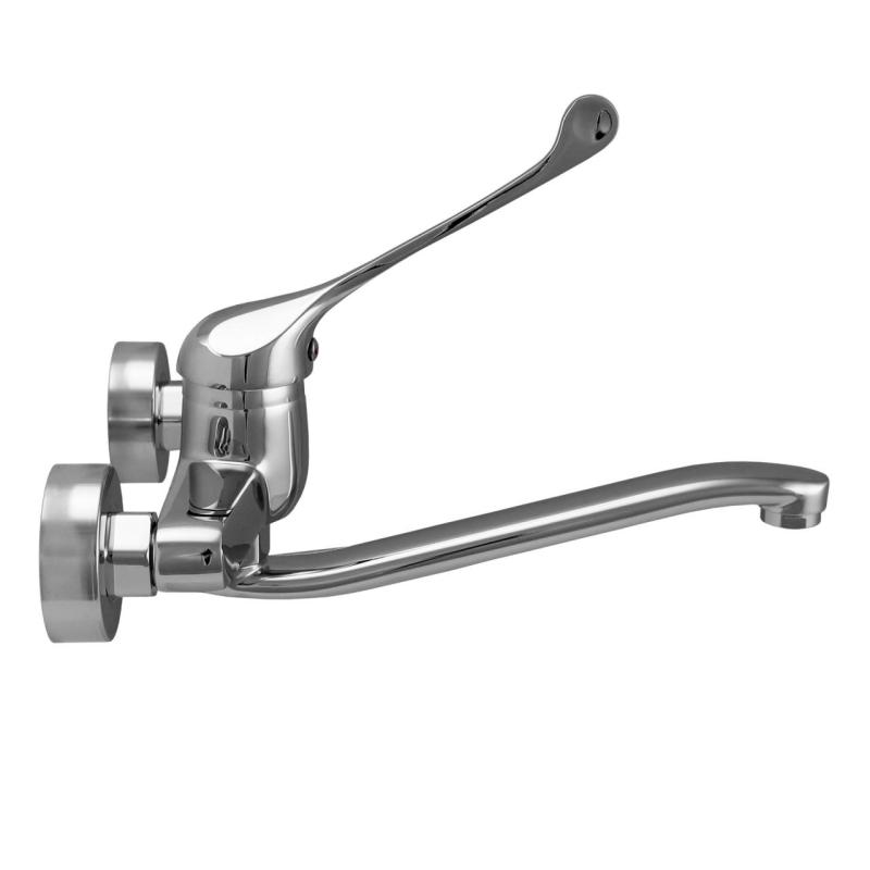 Aquanello Medic Kuchynský nástenný kohútik s dlhou rukoväťou, chróm CR-1005-MD