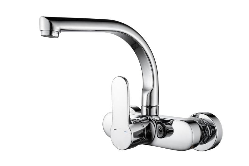 Aquanello Casa Kuchynský nástenný kohútik s horným výtokom Chróm CR-1003-CS