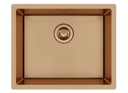 Ausmann Mosel Kombinovaná sada Drez PVD meď 50x40 cm s kuchynskou batériou, dávkovačom mydla a rohožou 1208972563