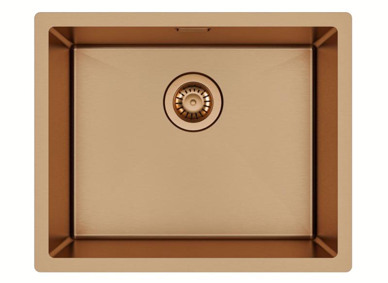 Ausmann Mosel Kombinovaná sada Drez PVD meď 50x40 cm s kuchynskou batériou, dávkovačom mydla a rohožou 1208972563