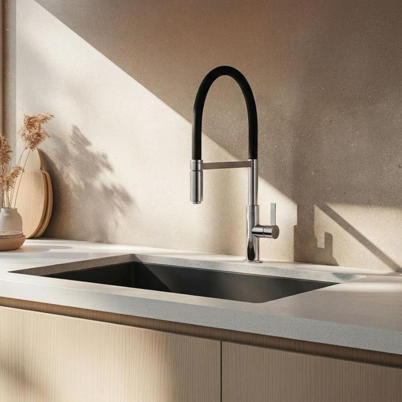 Ausmann Lavea Chrom Kuchynská batéria s Otočným a Flexibilným Výlevom 1208972568