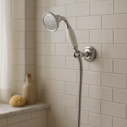 Huber viktoriánska ručná sprcha s háčikom na zavesenie chróm 63.03H.CR